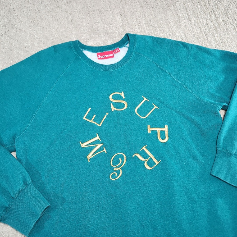 Supreme Sweatshirt Men Large Circle Spiral Logo Sweat Fleece Canada Cotton Y2K
